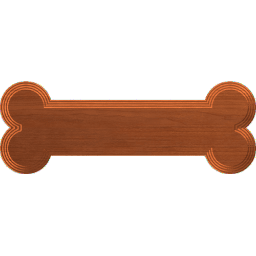 Dog Bone Nameplate Blank 003 A