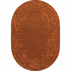 Oval Flowers and Vines Solid Center