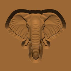 Ornamental Animal Head/Bust Series: Elephant