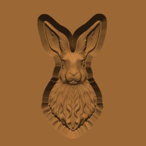 Ornamental Animal Head/Bust Series: Hare