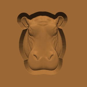 Ornamental Animal Head/Bust Series: Hippo