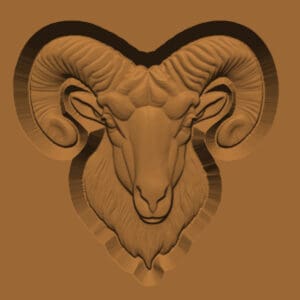 Ornamental Animal Head/Bust Series: Ram